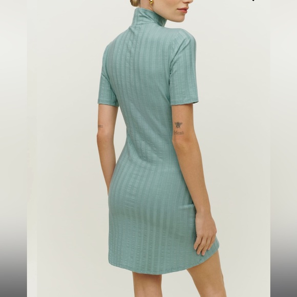 Reformation Zia Knit Dress in Robin’s Egg Size M - Picture 5 of 5